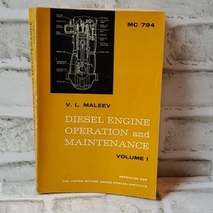 Vintage 1954 US Armed Forces Book Diesel Engines